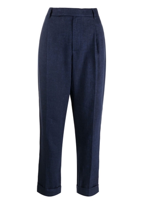 Ralph Lauren Collection turn-up high-waisted trousers - Blue