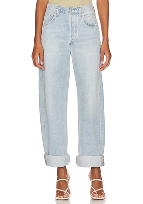 Citizens of Humanity Ayla Baggy Cuffed Crop in Blue. Size 29.