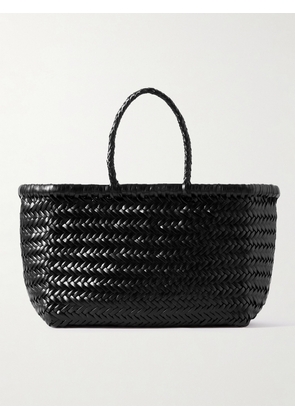 Dragon Diffusion - Bamboo Triple Jump Small Woven Leather Tote - Black - One size