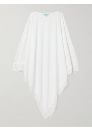 Melissa Odabash - Blair Asymmetric Fringed Crochet-knit Kaftan - White - One size