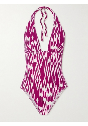 Eres - Sunny Printed Halterneck Swimsuit - Pink - FR38,FR40,FR42,FR44,FR46