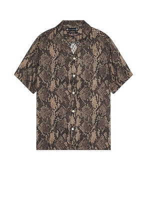 ALLSAINTS Rattle Shirt in Brown. Size S, XL/1X.
