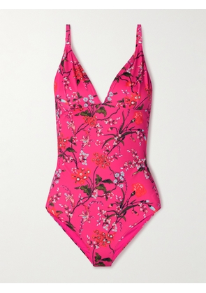 Erdem - Floral-print Swimsuit - Pink - x small,small,medium,large