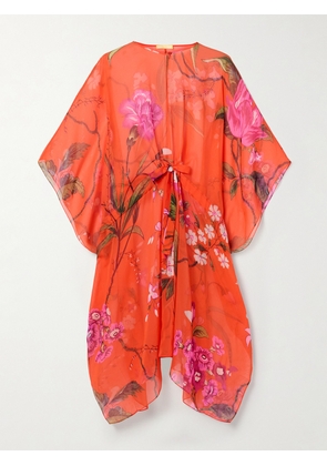 Erdem - Floral-print Cotton And Silk-blend Mini Dress - Red - small,medium,large