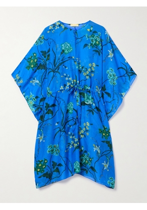 Erdem - Floral-print Cotton And Silk-blend Mini Dress - Blue - small,medium,large