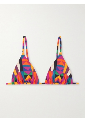 Eres - Space Printed Triangle Bikini Top - Red - FR38,FR40,FR42,FR44