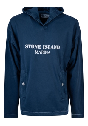 Stone Island Logo Print Hoodie