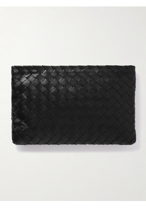 Bottega Veneta - Medium Intrecciato Leather Pouch - Black - One size