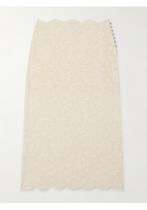 Rabanne - Scalloped Lace Midi Skirt - White - FR34,FR36,FR38,FR40,FR42,FR44