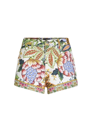 Etro Multicolor Bouquet Shorts