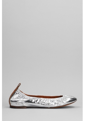 Lanvin Ballet Flats In Silver Leather
