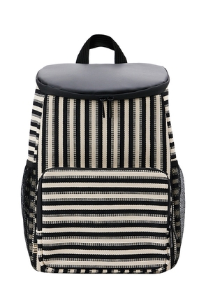 BEIS The Summer Stripe Cooler Backpack in Black.