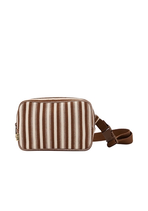 BEIS The Summer Stripe Belt Bag in Brown.