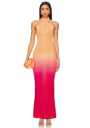 Lovers and Friends Solara Ombre Maxi Dress in Orange. Size XS.