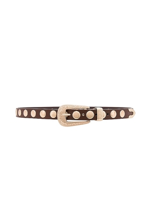 petit moments Phoenix Belt With Disc Studs in Brown. Size XS/S.