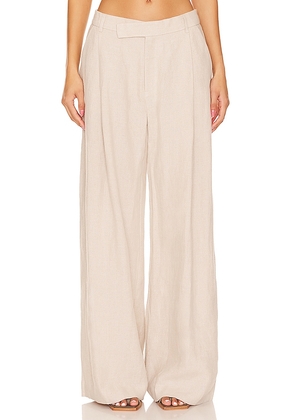 St. Agni Overlap Waist Trousers in Neutral. Size S.