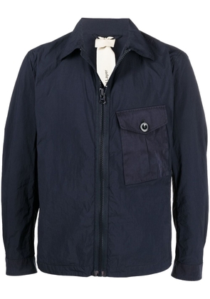 Ten C zip-up pocket shirt jacket - Blue