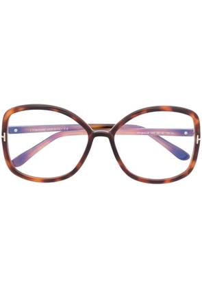 TOM FORD Eyewear FT5845B oversize-frame glasses - Brown