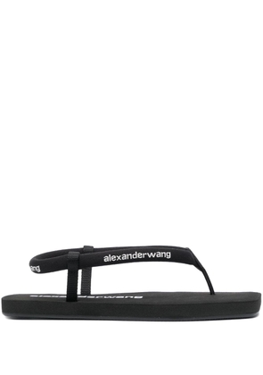 Alexander Wang logo-print thong sandals - Black