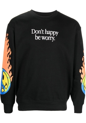 MARKET Smiley Eart On Fire sweatshirt - Black