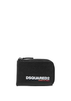 Dsquared2 logo-print zip-up wallet - Black
