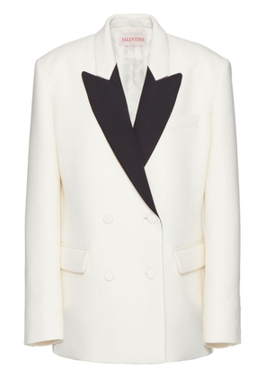 Valentino Garavani Double Crepe double-breasted blazer - White