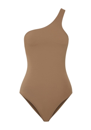 12 STOREEZ one-shoulder backless swimsuit - Brown
