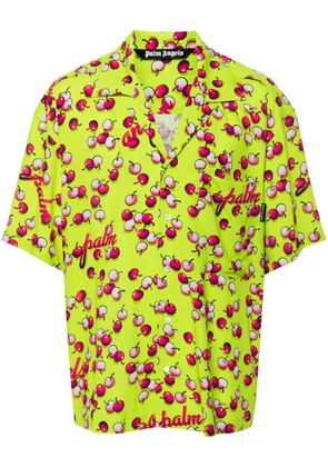 Palm Angels cherry-print shirt - Yellow