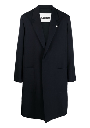 Jil Sander single-breasted wool coat - Blue