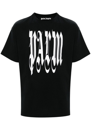 Palm Angels gothic logo-print T-shirt - Black