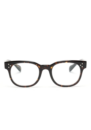 Oliver Peoples Afton round-frame glasses - Brown