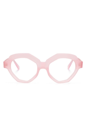 Kuboraum K29 geometric-frame glasses - Pink