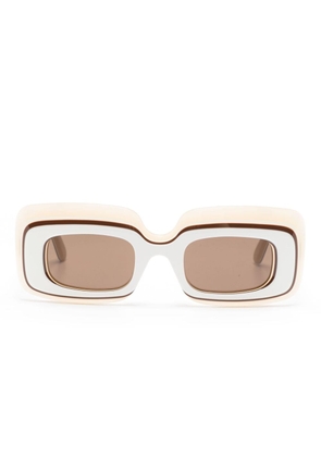 LOEWE Multilayer rectangle-frame sunglasses - Neutrals