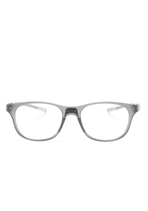 TAG Heuer logo-debossed rectangle-frame glasses - Grey