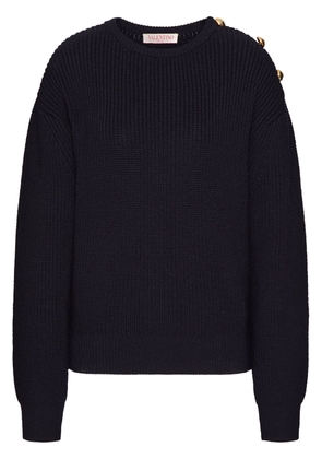 Valentino Garavani buttoned wool jumper - Black