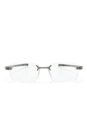 TAG Heuer rimless rectangle-frame glasses - Silver