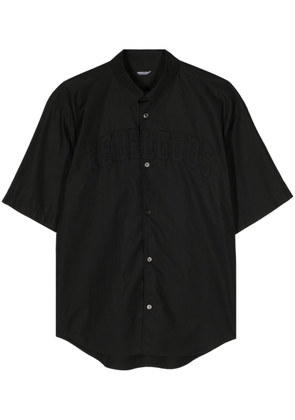 Undercover embroidered-motif poplin shirt - Black