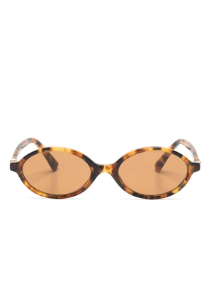 Miu Miu Eyewear tortoiseshell oval-frame sunglasses - Brown