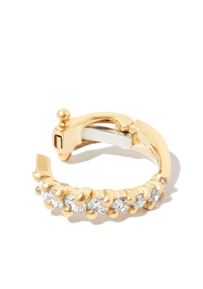 Yvonne Léon 18kt yellow gold diamond hoop earrings
