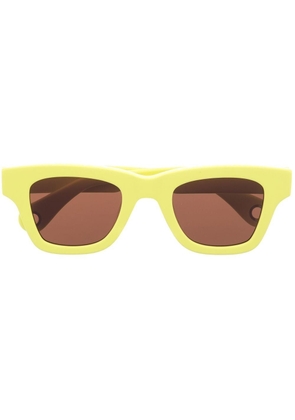 Jacquemus square-frame tinted sunglasses - Yellow