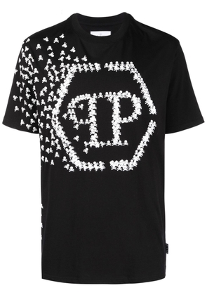 Philipp Plein Skull Bones logo-print T-shirt - Black