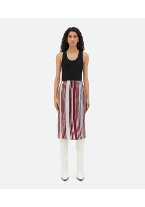Striped Linen Skirt - Bottega Veneta