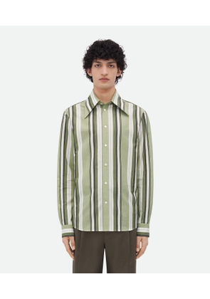 Striped Cotton Shirt - Bottega Veneta