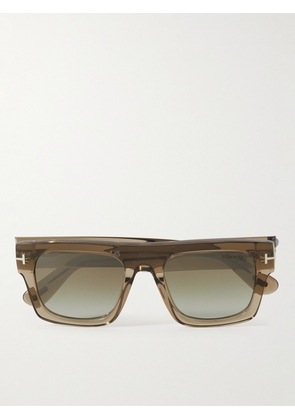 TOM FORD - Fausto Square-Frame Acetate Sunglasses - Men - Brown