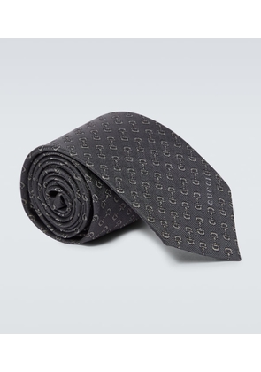 Gucci Horsebit silk jacquard tie