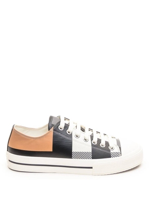 Burberry Mens Camel Check Larkhall Low-Top Sneakers