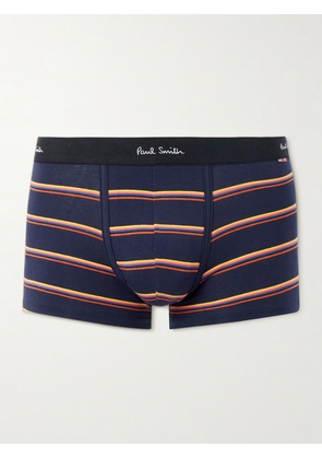 Paul Smith - Striped Stretch Organic Cotton-Jersey Boxer Briefs - Men - Blue - S