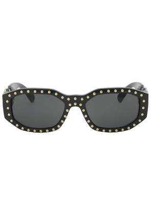 Versace Dark Grey Geometric Unisex Sunglasses VE4361 539787 53