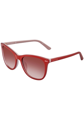Calvin Klein Red Gradient Cat Eye Ladies Sunglasses CK18510S 610 57