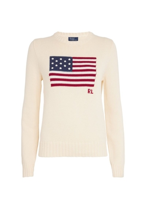 Polo Ralph Lauren Cotton American Flag Sweater
